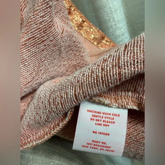 Ruby Rd. metallic paisley jacket in a beautiful copper-gold tone, size 14. - Picture 7 of 8